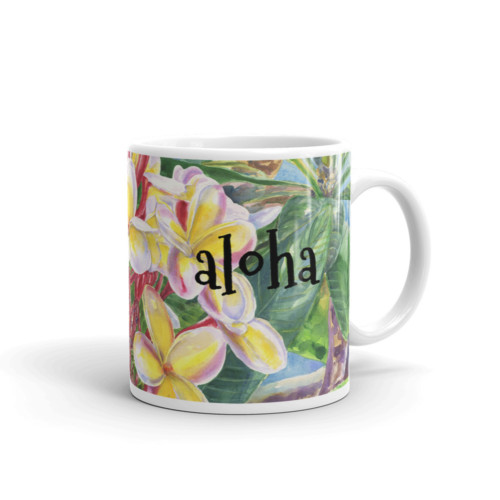 plumeria aloha mug