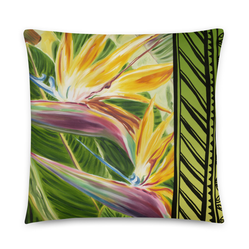 Abstract Bird Toss Pillow, Abstract Art Pillow, Colorful Pillow