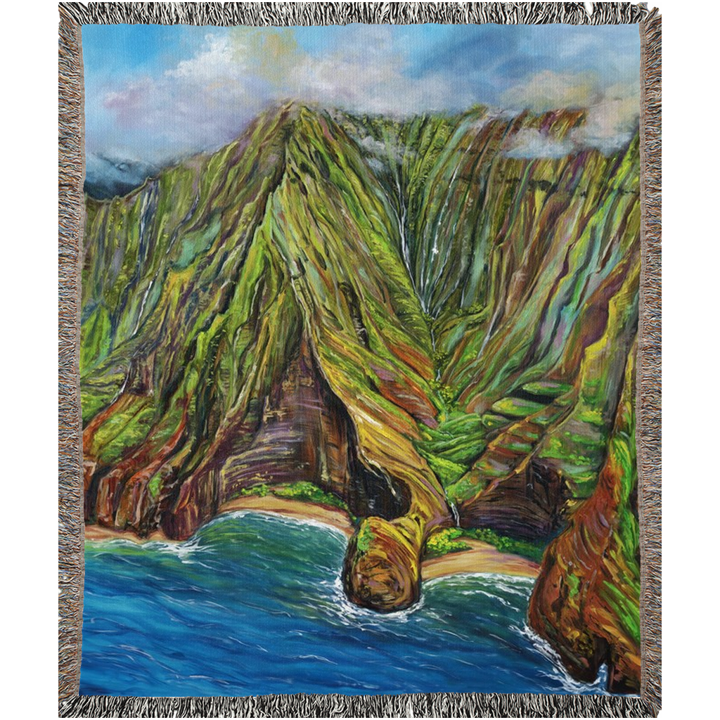 Na Pali Coast Woven Blanket