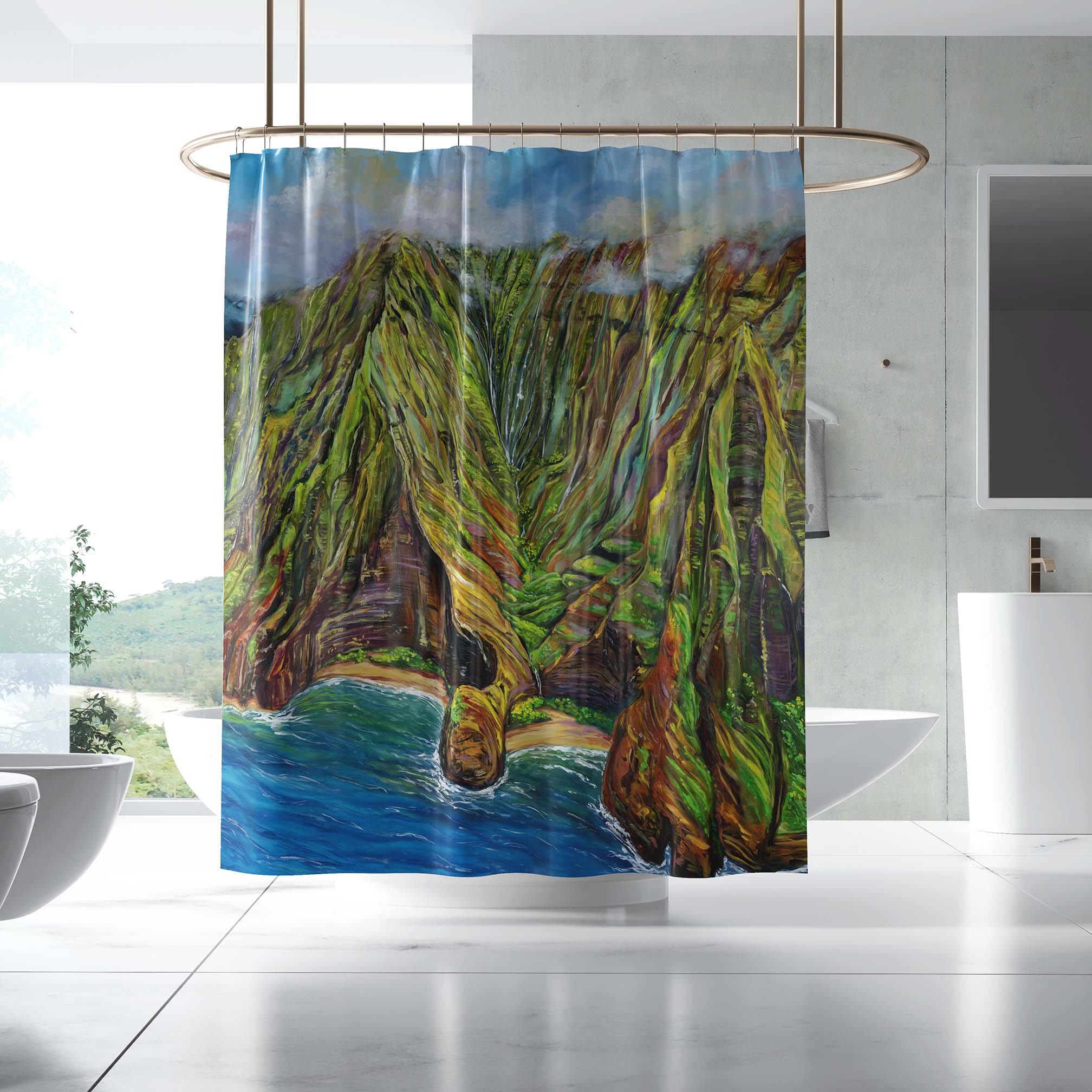 Na Pali Coast Shower Curtain