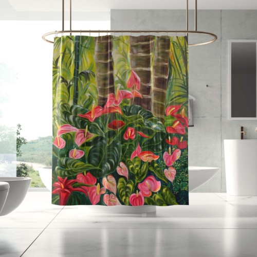 Anthurium Shower Curtain