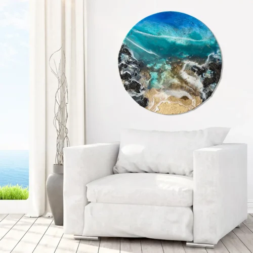 mystic ocean circular ocean art